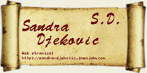 Sandra Đeković vizit kartica